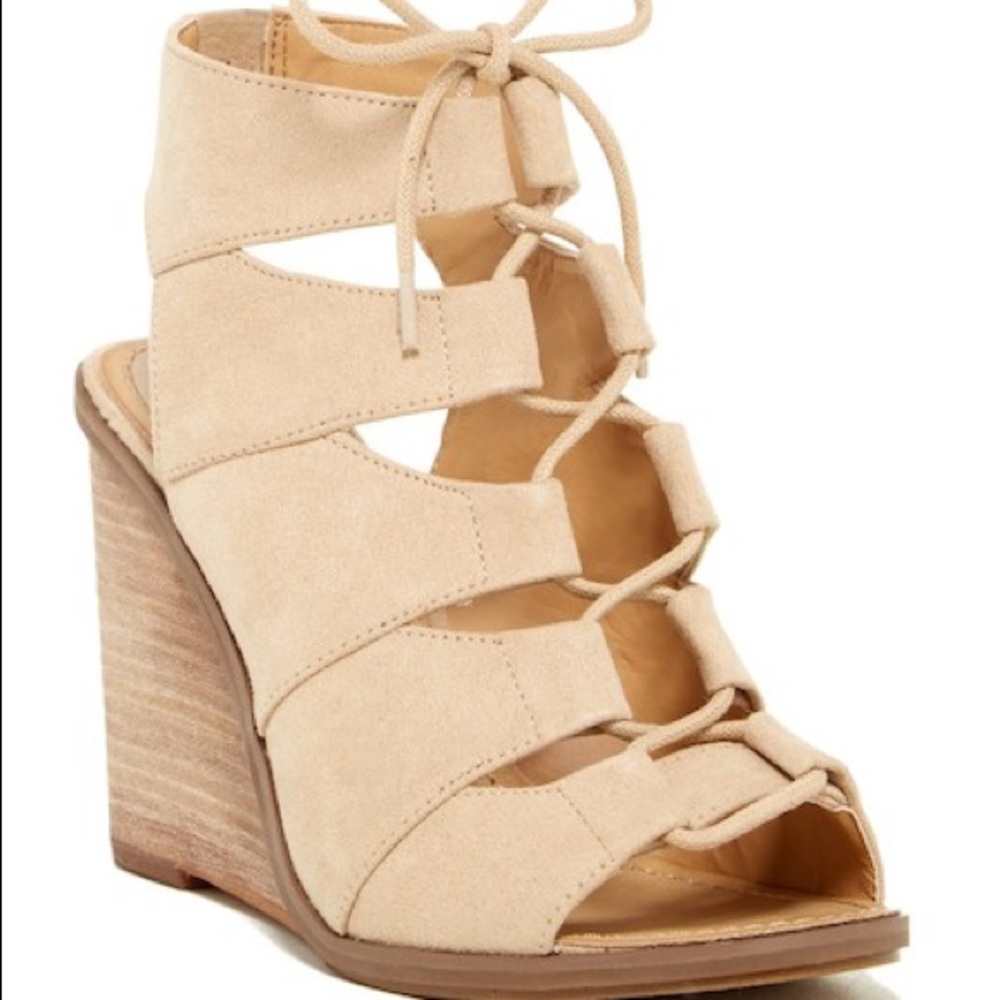 Nordstrom Melrose & Market Lace Up Wedges Size 7